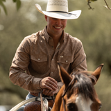 The Carson in Brown - Long Sleeve Snap Shirt (FINAL SALE)