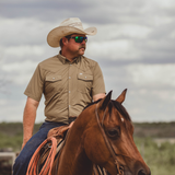 CORE - Men's Khaki Short Sleeve Pearl Snap Shirt