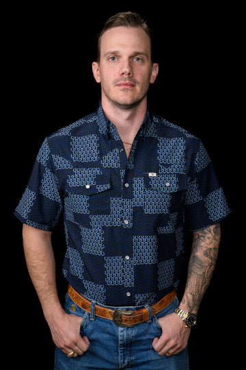 The Dallas in Blue Short Sleeve Snap (FINAL SALE)