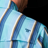 The Tristan in Blue - Short Sleeve Pearl Snap
