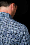 The Emerson Short Sleeve Pearl Snap Shirt in Blue
