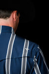 The Hatfield Short Sleeve Pearl Snap Shirt in Blue