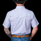 The Jack in Blue - Short Sleeve Pearl Snap Shirt