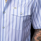 The Jack in Blue - Short Sleeve Pearl Snap Shirt