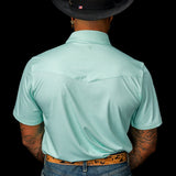 The Carson Pearl Snap Polo in Mint