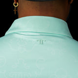 The Carson Pearl Snap Polo in Mint