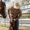 The Carson in Brown - Long Sleeve Snap Shirt (FINAL SALE)