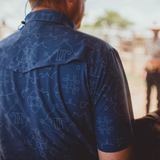 The Carson in Blue Short Sleeve Snap (FINAL SALE)