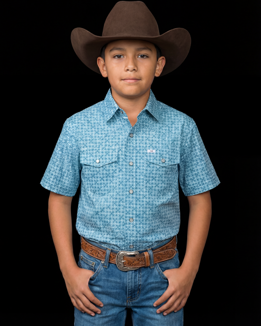 Kid's Clint Short Sleeve Pearl Snap