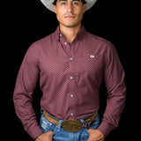 The Nicholas - Long Sleeve Button Up Printed Shirt (FINAL SALE)