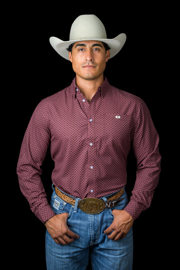 The Nicholas - Long Sleeve Button Up Printed Shirt (FINAL SALE)