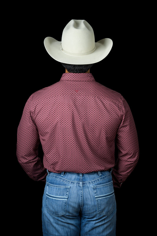 The Nicholas - Long Sleeve Button Up Printed Shirt (FINAL SALE)