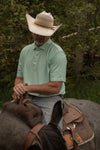 The Carson Pearl Snap Polo in Mint (FINAL SALE)