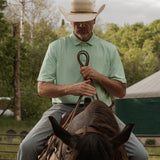 The Carson Pearl Snap Polo in Mint