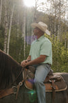The Carson Pearl Snap Polo in Mint (FINAL SALE)