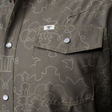 The Carson in Green - Long Sleeve Snap Shirt (FINAL SALE)
