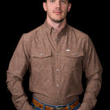 The Carson in Brown - Long Sleeve Snap Shirt (FINAL SALE)