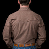 The Carson in Brown - Long Sleeve Snap Shirt (FINAL SALE)