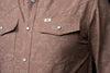 The Carson in Brown - Long Sleeve Snap Shirt (FINAL SALE)
