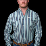 The Jackson in Blue - Long Sleeve Snap Shirt (FINAL SALE)