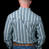 The Jackson in Blue - Long Sleeve Snap Shirt (FINAL SALE)