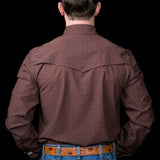 The Collin in Brown- Long Sleeve Snap Shirt (FINAL SALE)