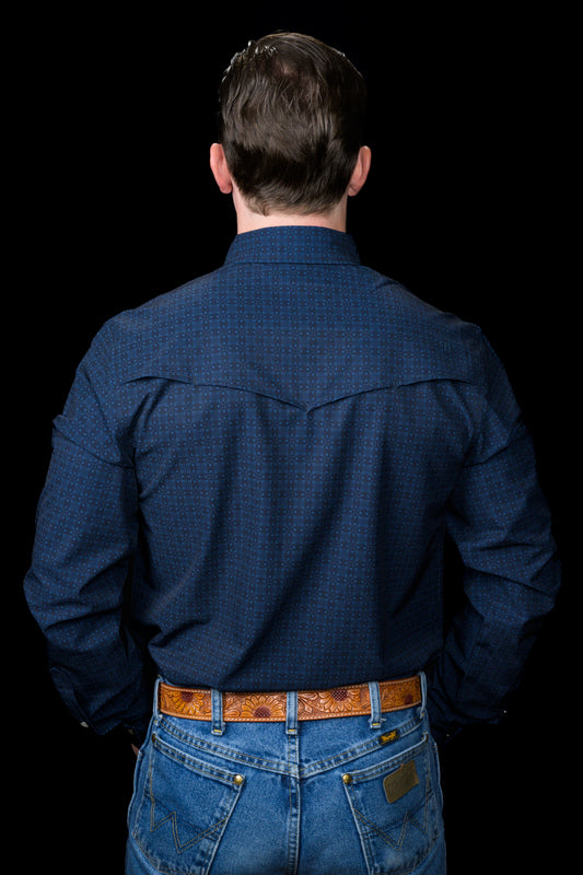 The Collin in Black- Long Sleeve Snap Shirt (FINAL SALE)