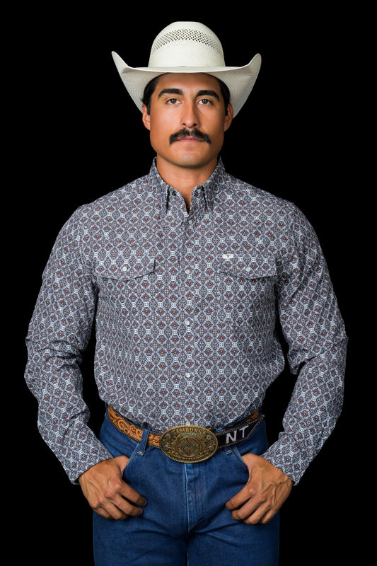 The Connor in Brown - Long Sleeve Snap Shirt (FINAL SALE)
