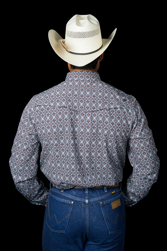 The Connor in Brown - Long Sleeve Snap Shirt (FINAL SALE)