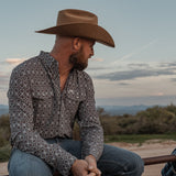 The Connor in Brown - Long Sleeve Snap Shirt (FINAL SALE)