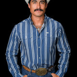 The Tucker in Blue - Long Sleeve Snap Shirt (FINAL SALE)