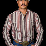The Harrison in Brown - Long Sleeve Snap Shirt (FINAL SALE)