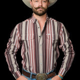 The Harrison in Brown - Long Sleeve Snap Shirt (FINAL SALE)
