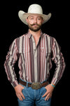 The Harrison in Brown - Long Sleeve Snap Shirt (FINAL SALE)