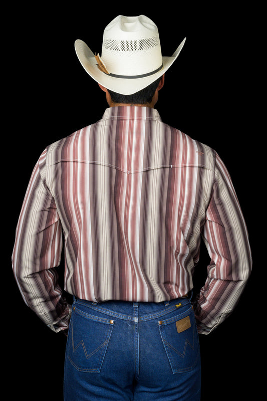 The Harrison in Brown - Long Sleeve Snap Shirt (FINAL SALE)