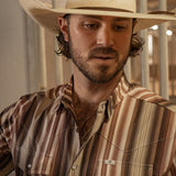 The Harrison in Brown - Long Sleeve Snap Shirt (FINAL SALE)