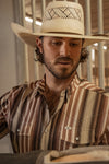 The Harrison in Brown - Long Sleeve Snap Shirt (FINAL SALE)