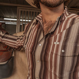 The Harrison in Brown - Long Sleeve Snap Shirt (FINAL SALE)