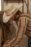 The Harrison in Brown - Long Sleeve Snap Shirt (FINAL SALE)