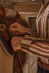 The Harrison in Brown - Long Sleeve Snap Shirt (FINAL SALE)