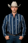 The Rhett Long Sleeve Pearl Snap in Blue