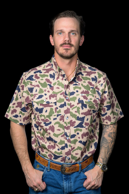 Camo Short Sleeve Snap Shirt