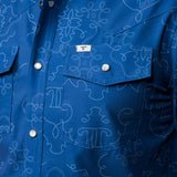 The Carson in Blue Short Sleeve Snap (FINAL SALE)