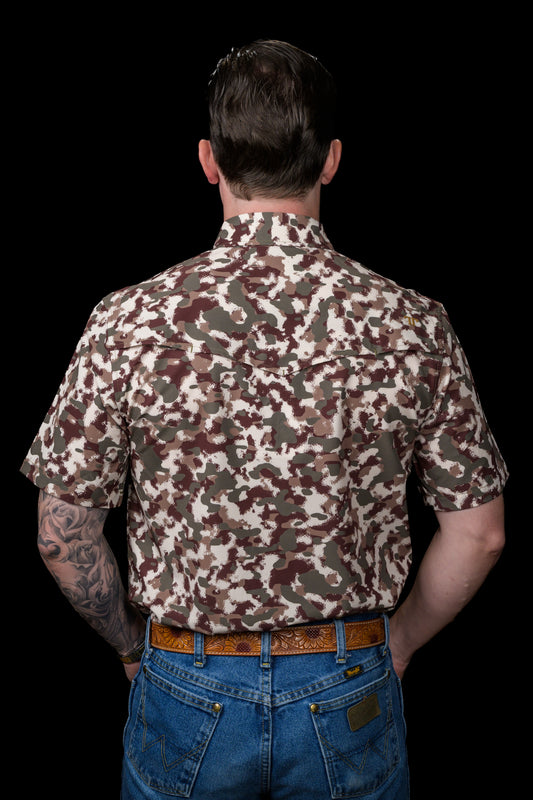 Ferrell Camo Lite Short Sleeve Pearl Snap
