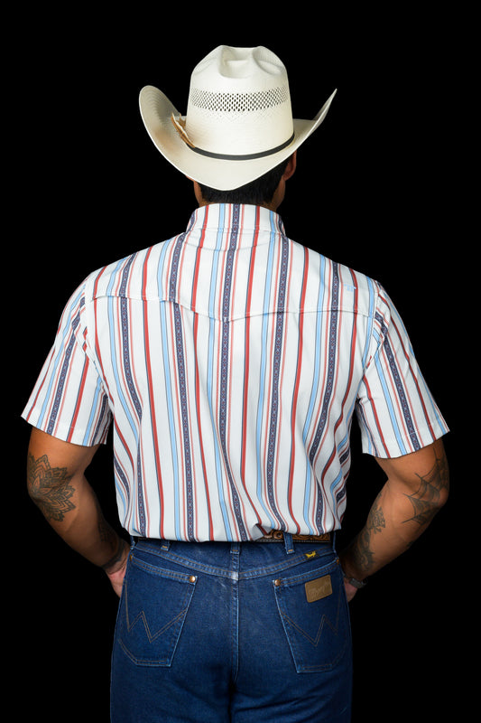 The Brooks in White - Short Sleeve Snap (FINAL SALE)