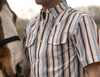 The Brooks in White - Short Sleeve Snap (FINAL SALE)