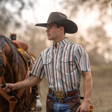 The Brooks in White - Short Sleeve Snap (FINAL SALE)