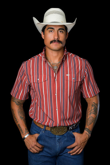 The Brooks in Red - Short Sleeve Snap (FINAL SALE)