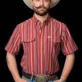 The Brooks in Red - Short Sleeve Snap (FINAL SALE)