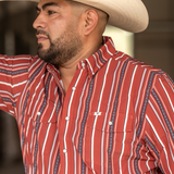 The Brooks in Red - Short Sleeve Snap (FINAL SALE)